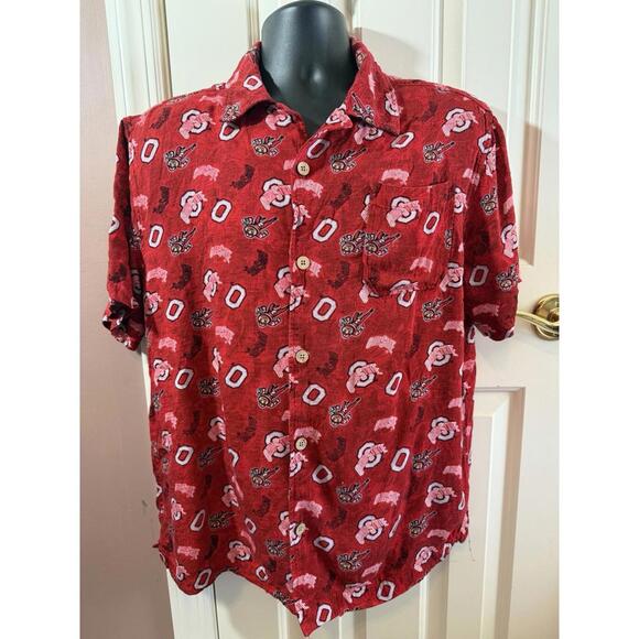 Pro Player Other - Ohio State Buckeyes Hawaiian Shirt Mens Medium Short Sleeve Rayon Button Up